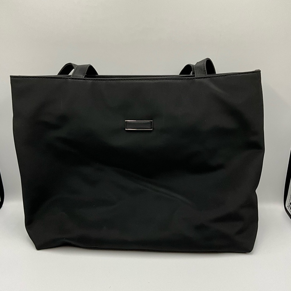 Black Tote Bag -Inside 3 Pockets, Glasses, Pencils, Make up & Card Holder